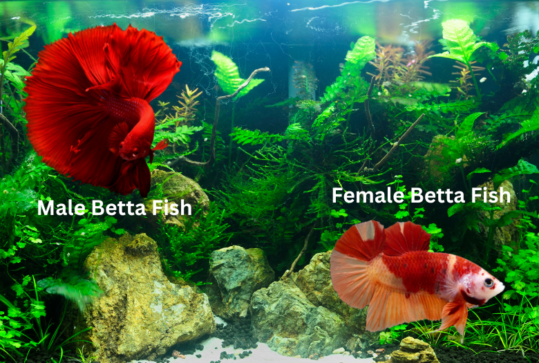 Male and Female Betta Fish